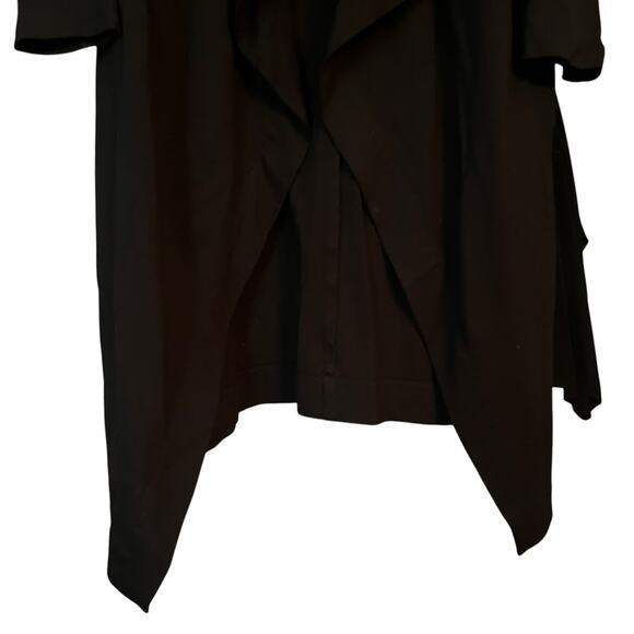 Lane Bryant Black Heavy Longline Open Drapey Cardigan Jacket 14/16 Lagenlook - Picture 3 of 9